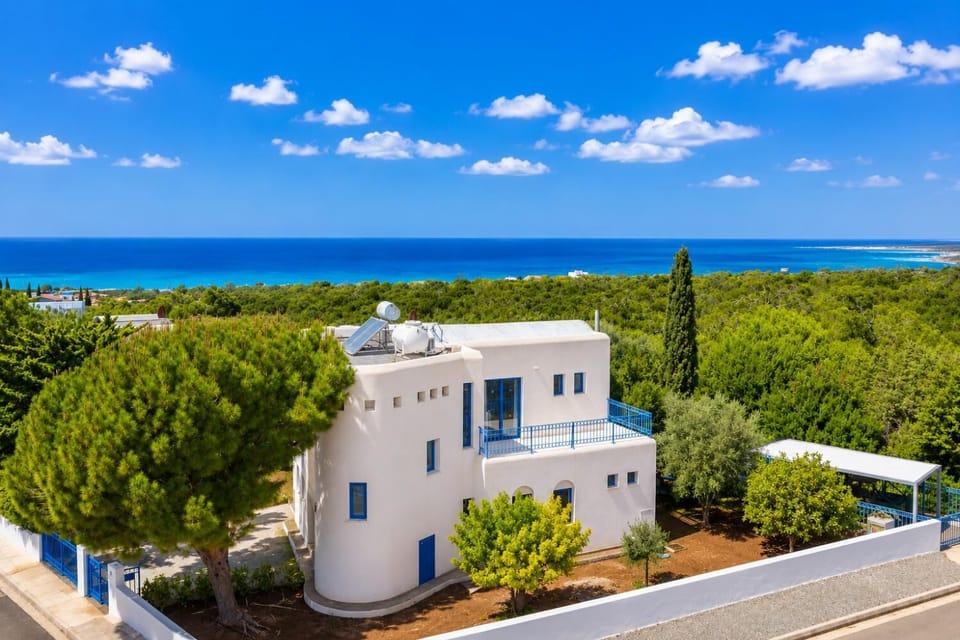 Aerial view of villa