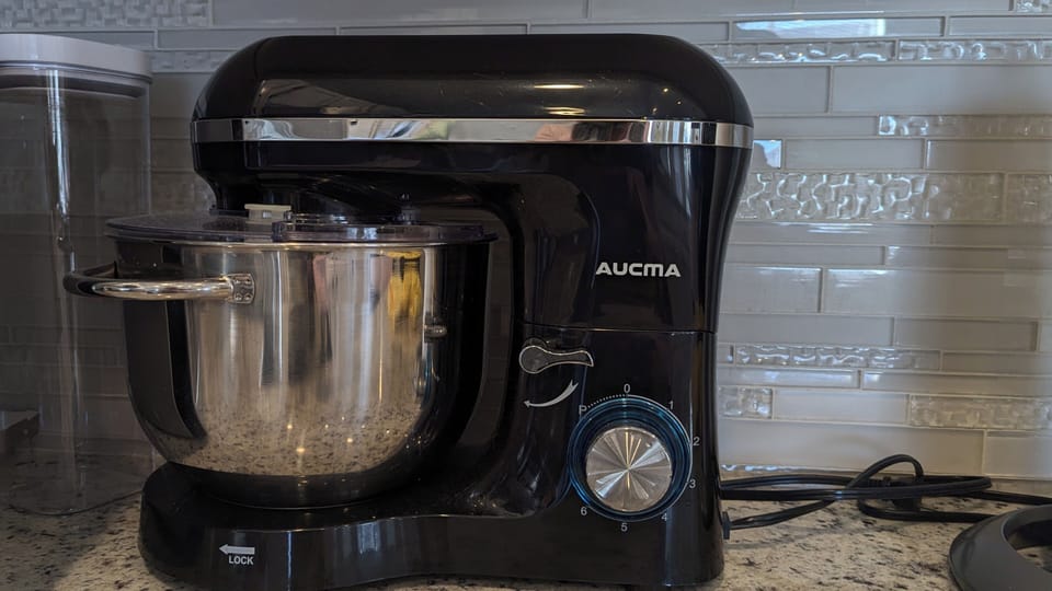 Aucma Stand Mixer, 6.5-QT Stainless Steel Bowl. Tilt-head food mixer.