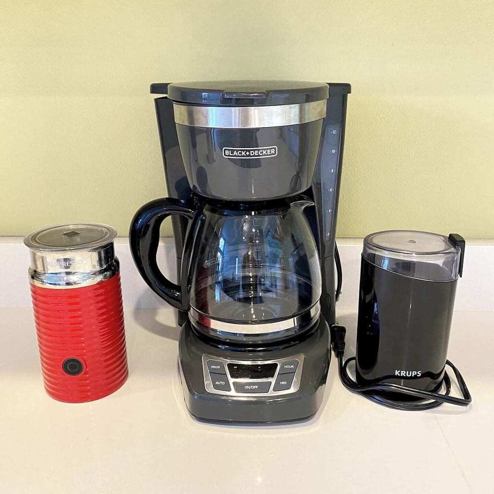 Foamer, coffee machine and grinder!