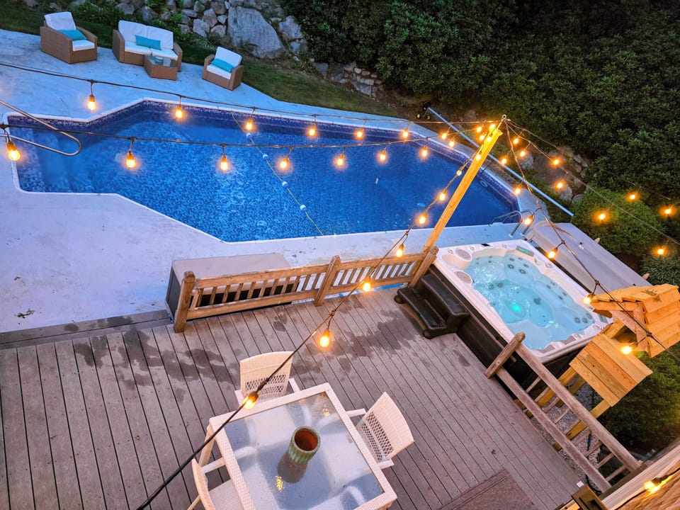 The serene backyard where relaxation happens!