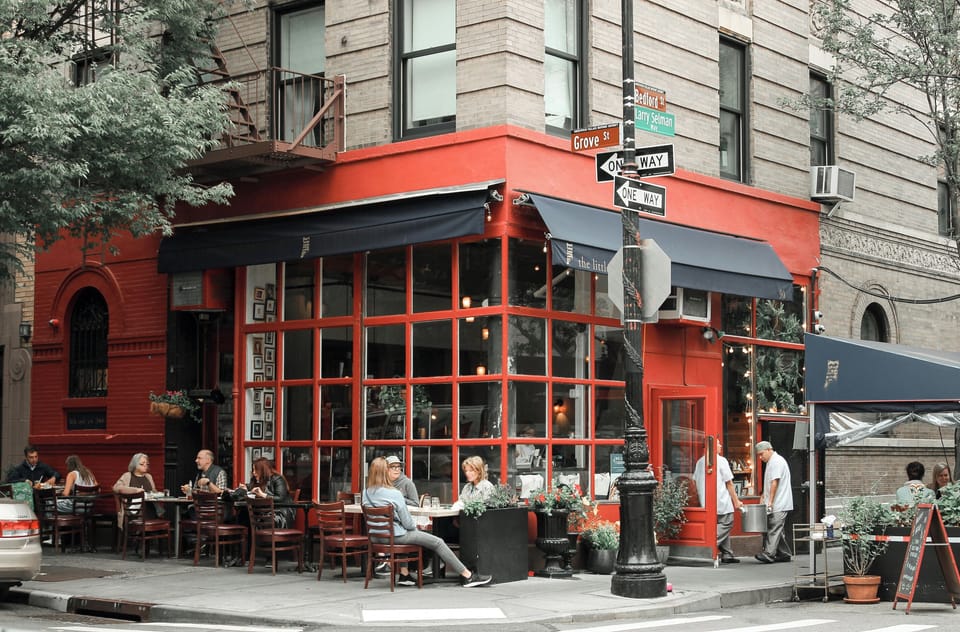 Charming West Village cafe and dining scene, NYC