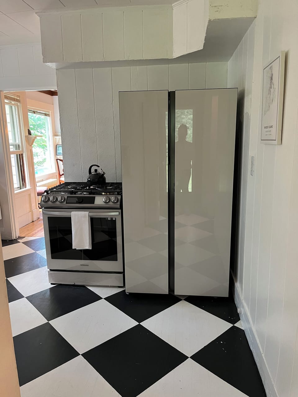 Samsung Bespoke gas oven. Complete with air fryer, convection cooking.