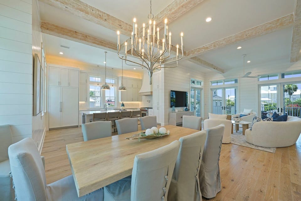 310 Pompano St - Inlet Beach - Dining Room, Living Room & Kitchen