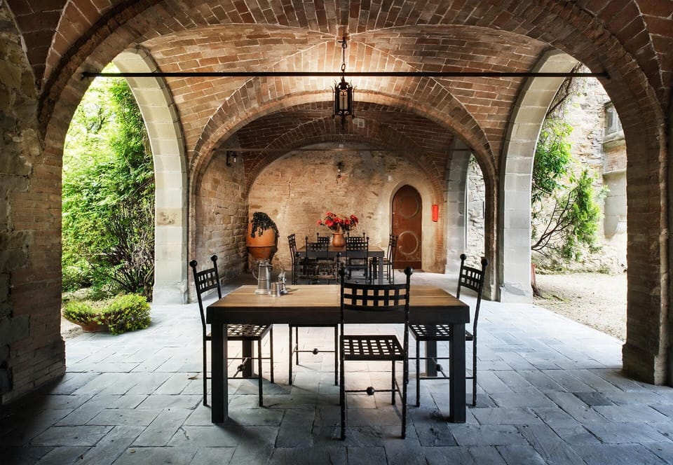 Table, Plant, Interior Design, Tree, Vault, Arcade, Chair, Outdoor Table, Arch, Symmetry