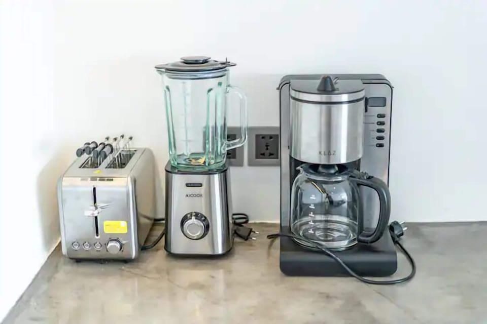 Villa | Private kitchen | Fridge, microwave, stovetop, coffee/tea maker