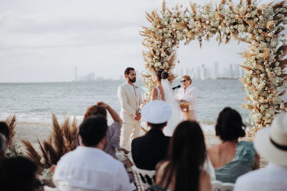 Outdoor wedding area