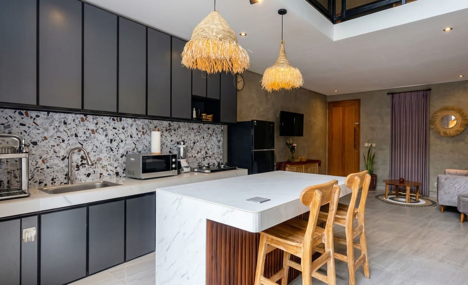 Villa | Private kitchen | Fridge, microwave, oven, dishwasher
