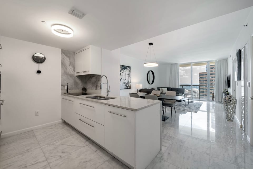 Enjoy a fully equipped kitchen and your own washer/dryer in the unit!