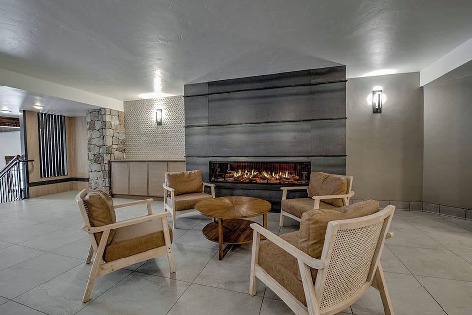 Trails End Lobby with Fireplace