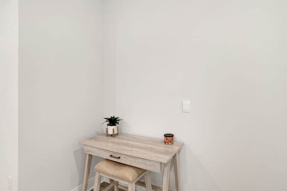 Desk area for work