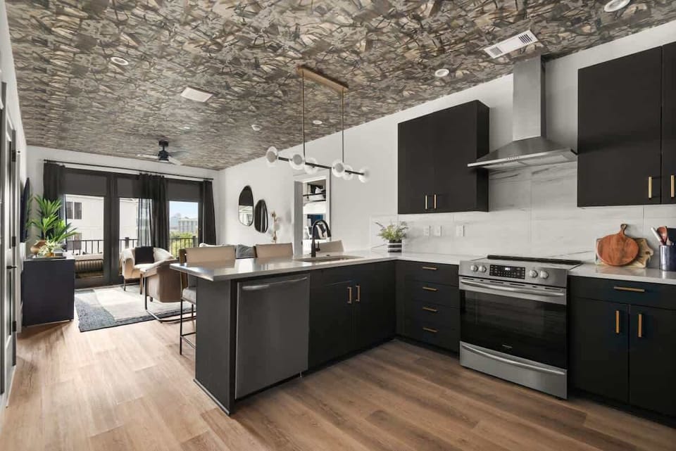 Open-plan kitchen and living room