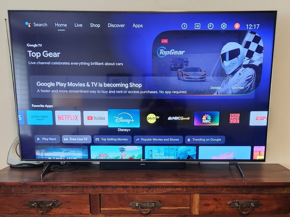 TV has Netflix, Disney, Hulu (which is in Disney app now) and more. 