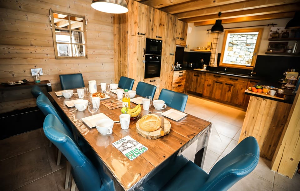 Loads of room at the dining table and the open-concept is always nice for the cook.