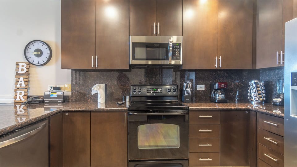 Kitchen counter and appliances