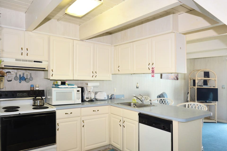 Has everything you need including a dishwasher! Your on vacation!
