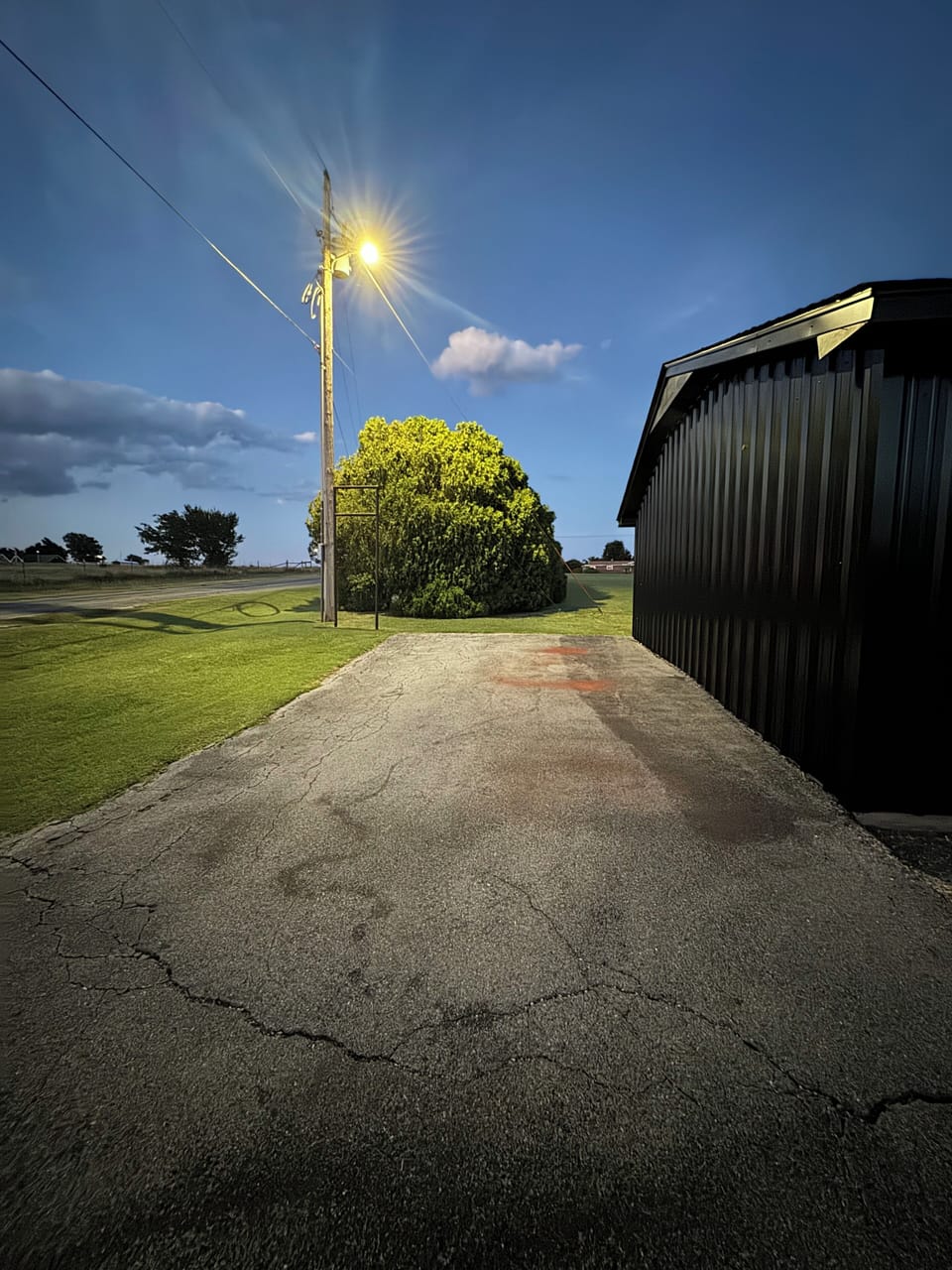 Designated well lit parking space