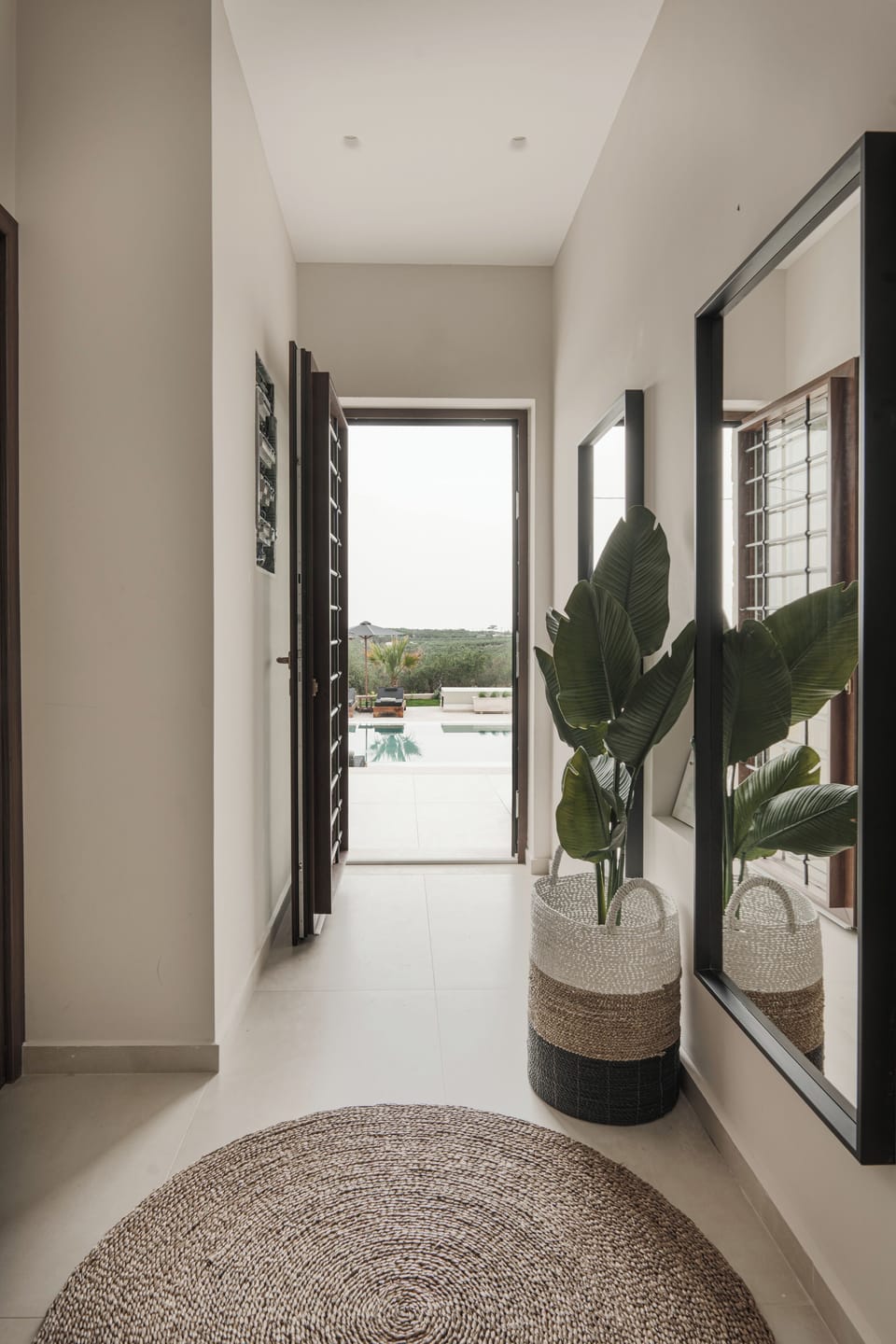 Entrance to the first apartment of the unique holiday home.