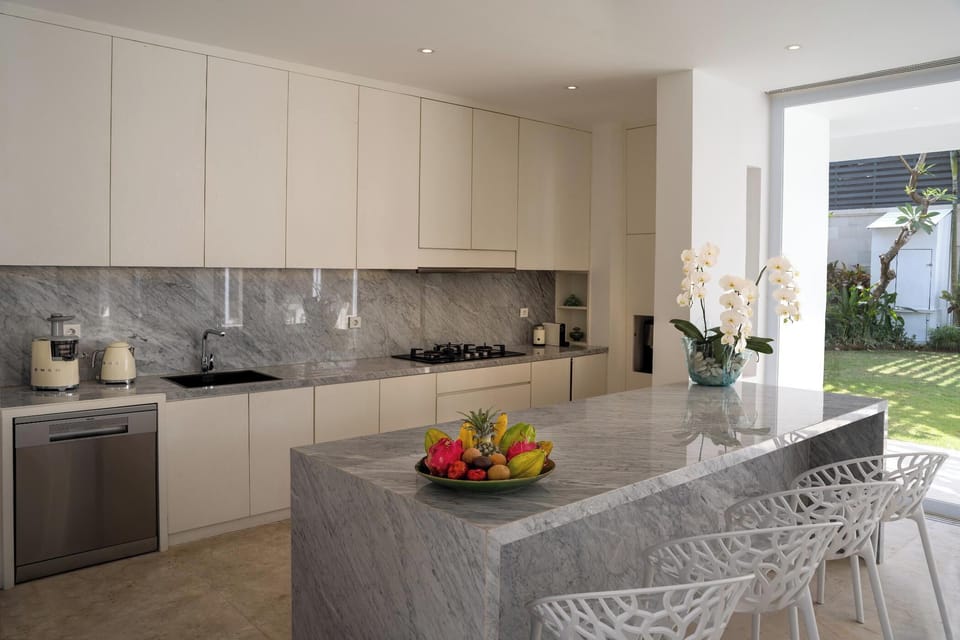 4BR Balinese Villa | Garden, Gym, BBQ, Chef on Request, Concierge | Private kitchen | Full-size fridge, electric kettle, highchair