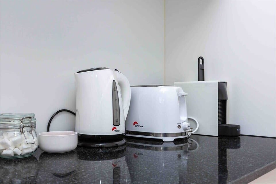 Nespresso coffee machine, kettle and toaster is available 