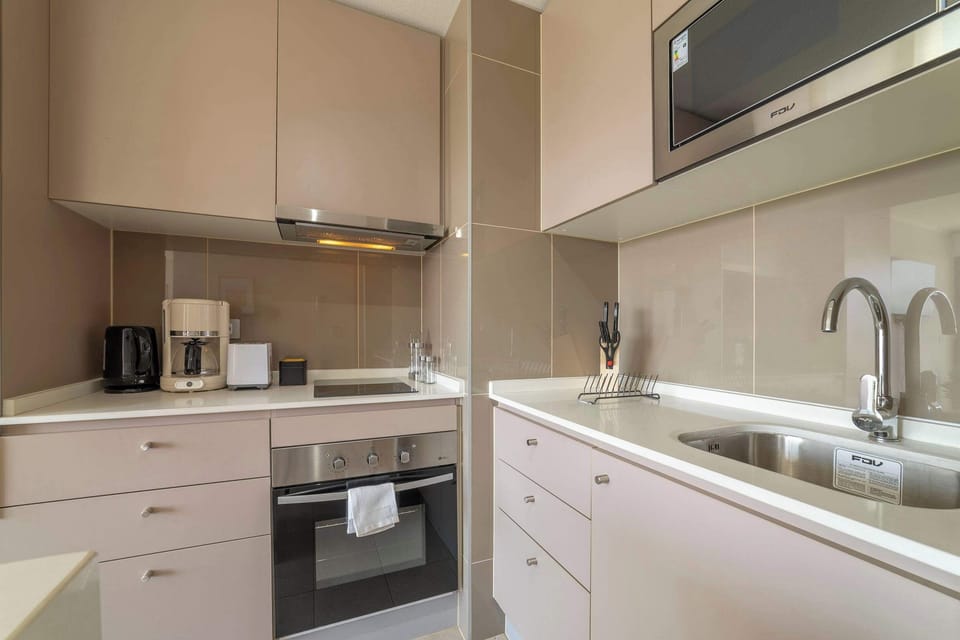 Sleek and modern kitchen with all essentials for a cozy stay in the heart of Chile.