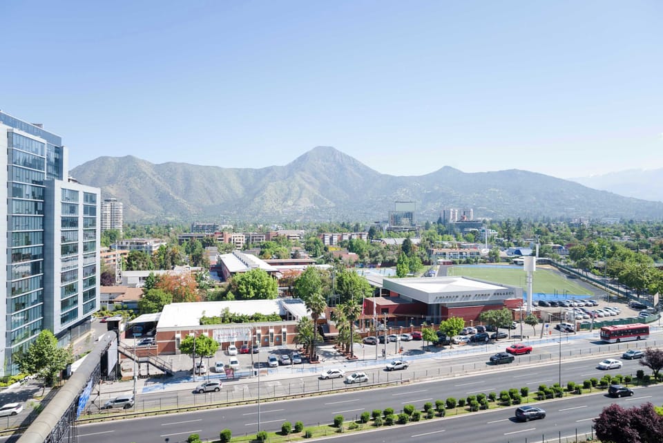 Enjoy breathtaking mountain views and vibrant city life from this prime location in Chile.