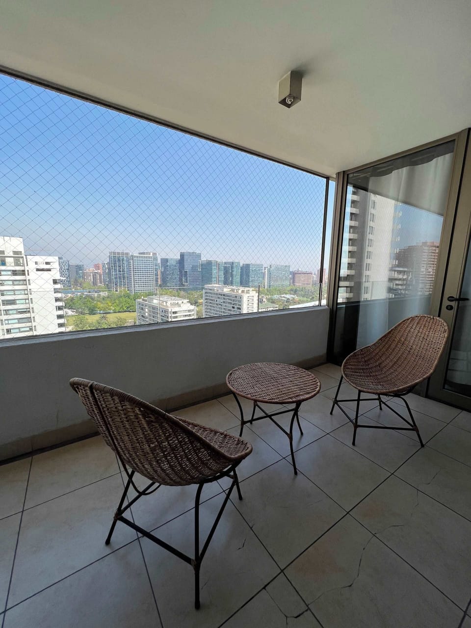 Relax on the private balcony with stunning city views, perfect for morning coffee or evening relaxation.