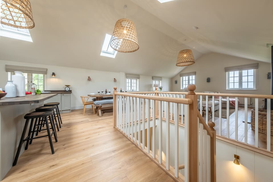 First floor: Kitchen with breakfast bar
