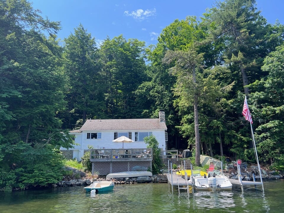 lakeside view of property