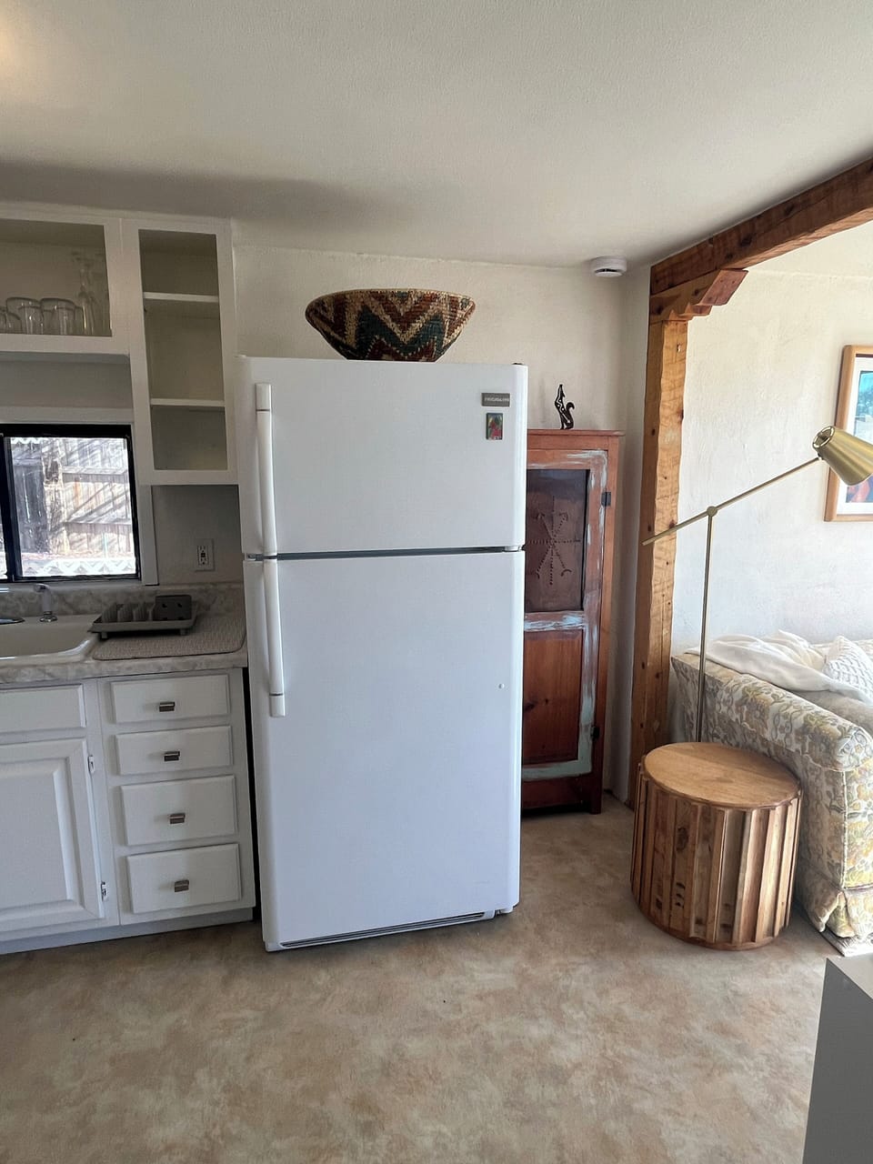 Fridge in the kitchen