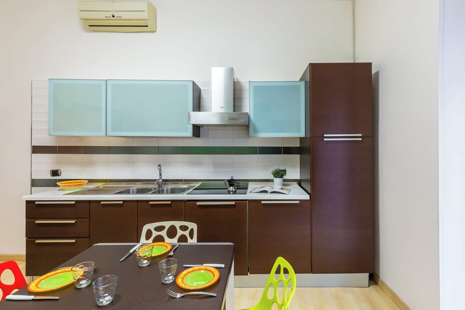 Apartment | Private kitchen | Fridge, stovetop, coffee/tea maker, electric kettle
