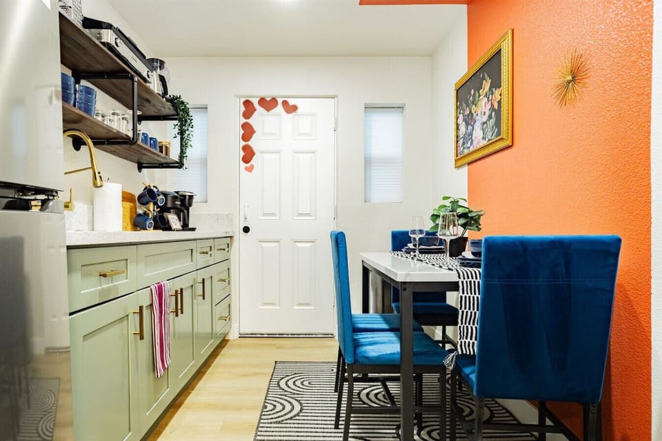 Dining Nook: Savor gourmet meals in a chic, vibrant space with stylish decor and inviting colors!
