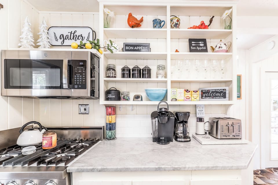 Please just look around and you’ll most likely find it.  Coffee and Tea station.
