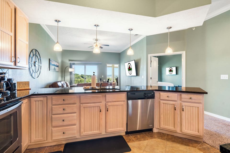 View From teh Kitchen to the Living Area