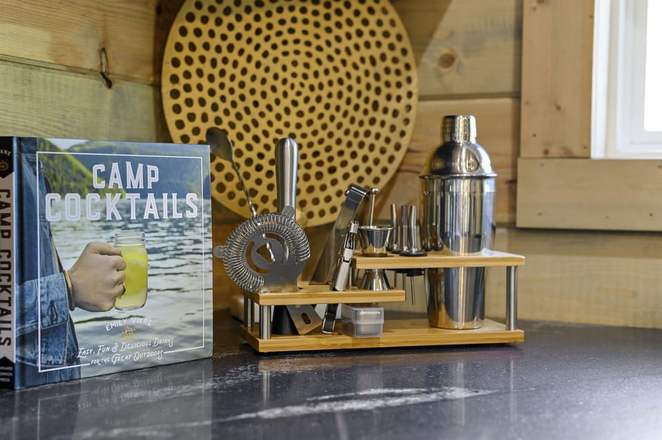 Explore new flavors with 'Camp Cocktails' and essential cocktail materials