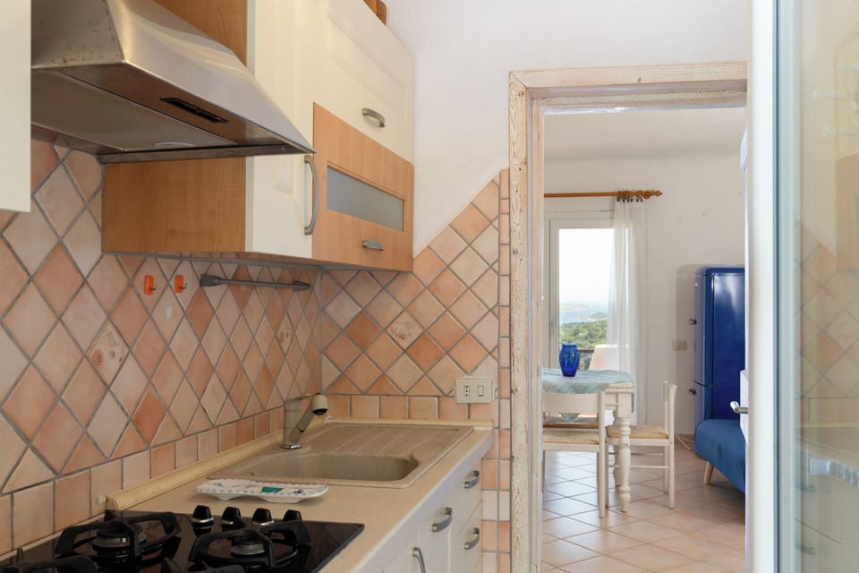 Apartment, Balcony, Sea View | Private kitchen | Full-size fridge, microwave, dishwasher, cookware/dishes/utensils