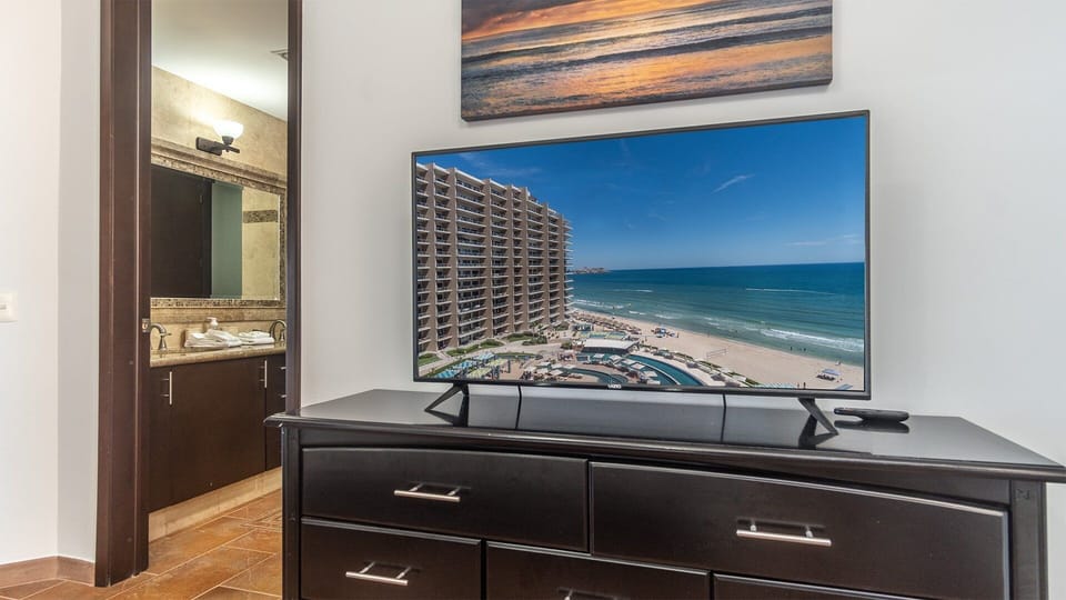 TV on dresser in the bedroom