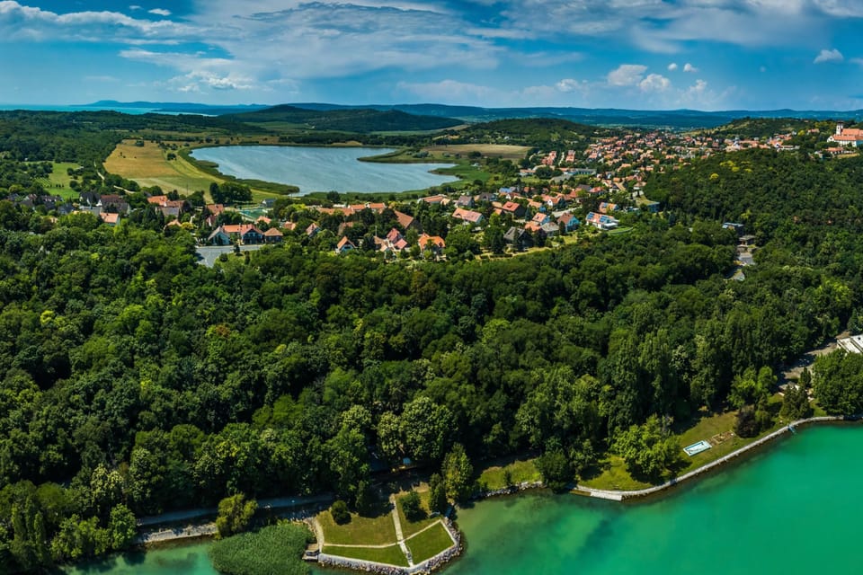Tihany on Balaton from air