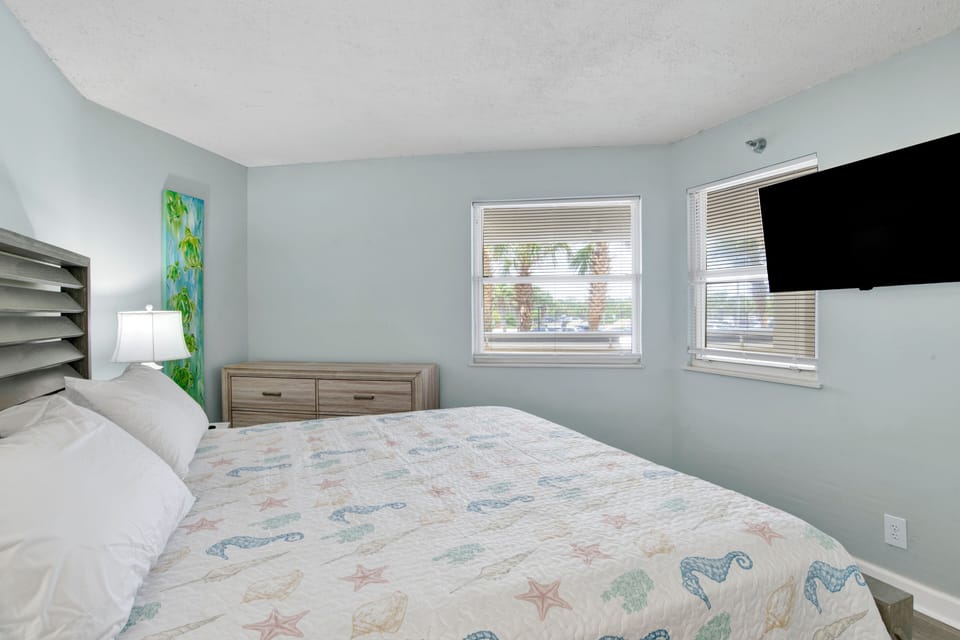 Flat screen TV in bdrm