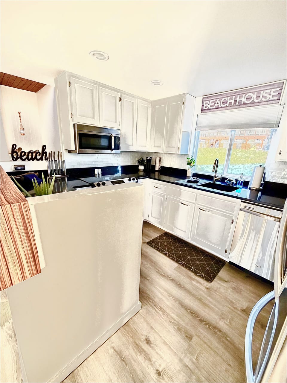 Kitchen is stocked with coooing and baking needs, coffee and more…