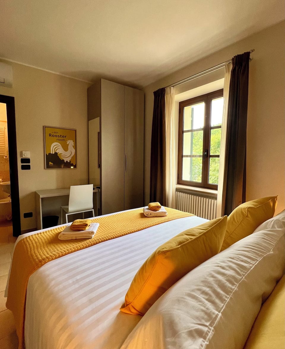 Double or Twin Room, Garden View | Desk, laptop workspace, free WiFi