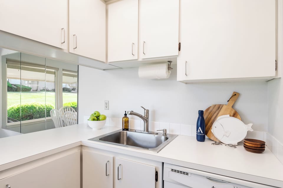 Enjoy serene outdoor views right from the kitchen.