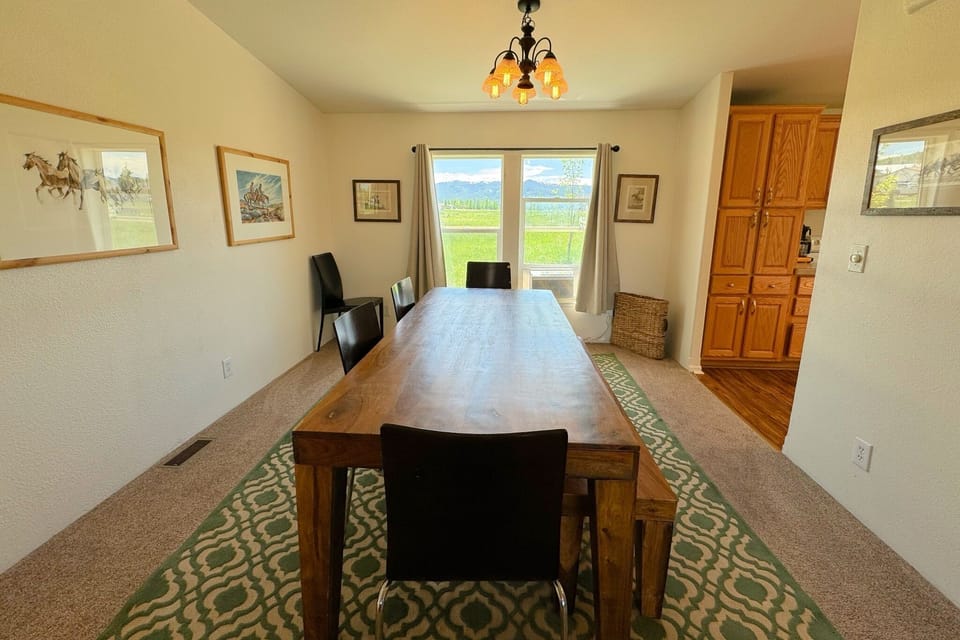 Gather around the dining table for food, conversation, and fun!