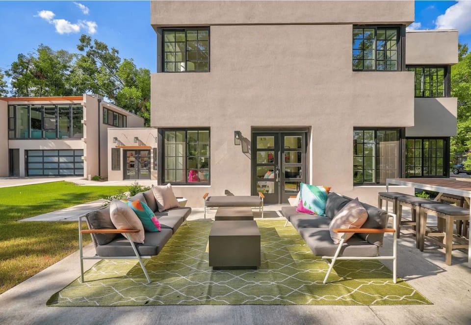 This comfortable space is perfect for enjoying a cup of coffee in the morning or a glass of wine in the evening.