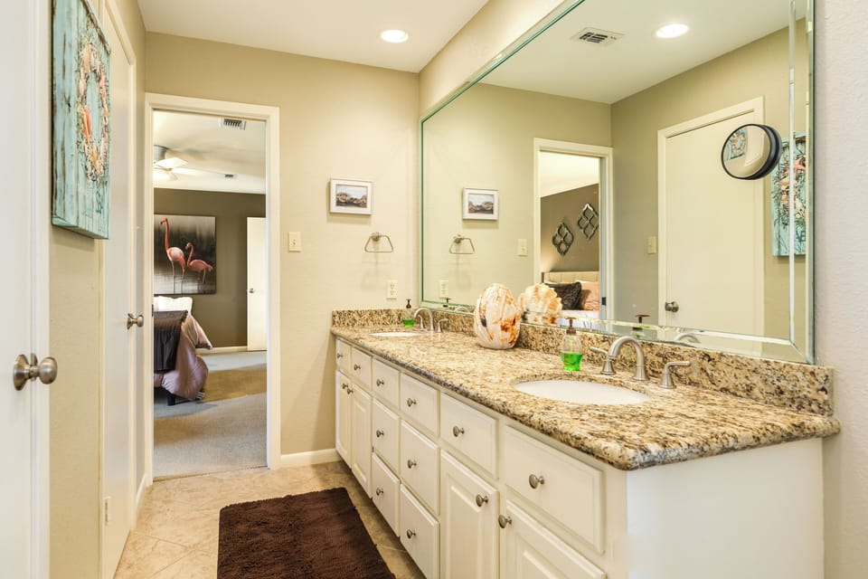 Primary bathroom with double vanity