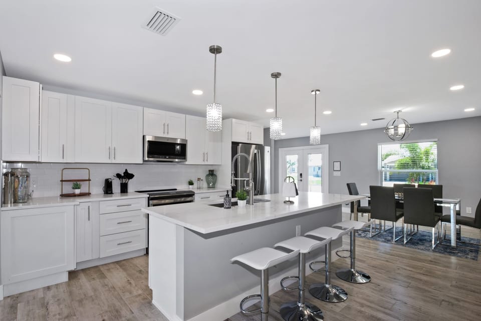 Kitchen island with seating