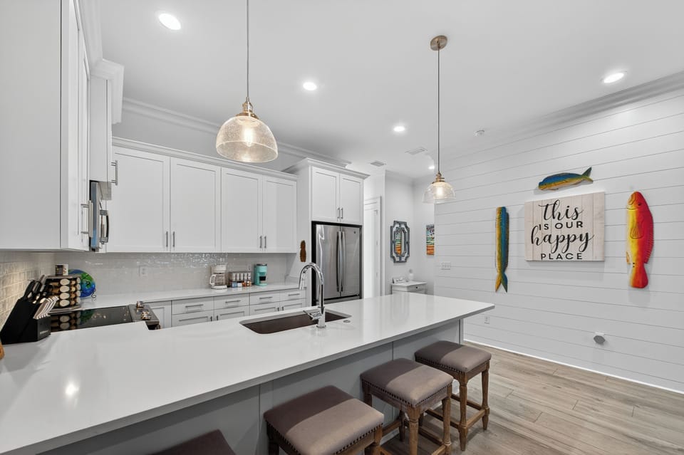 Fully stocked chef's kitchen