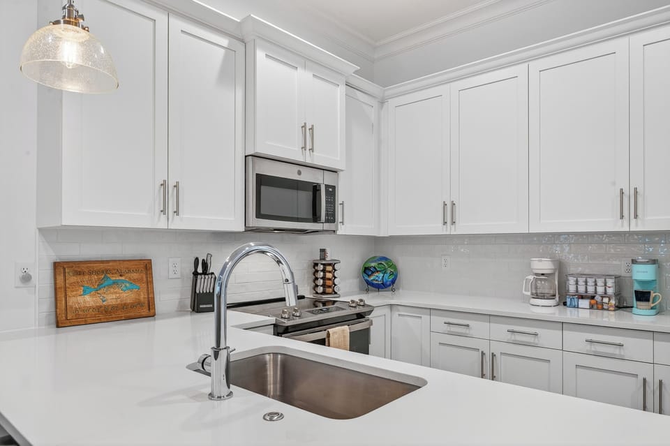 Fully stocked chef's kitchen