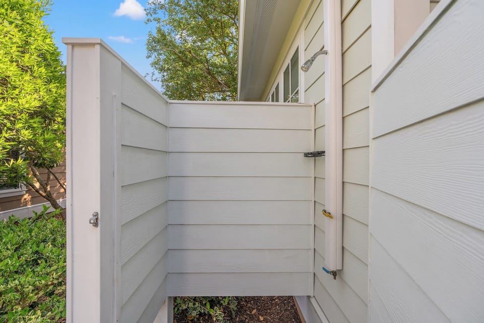 Rinse the sand off before entering the house.