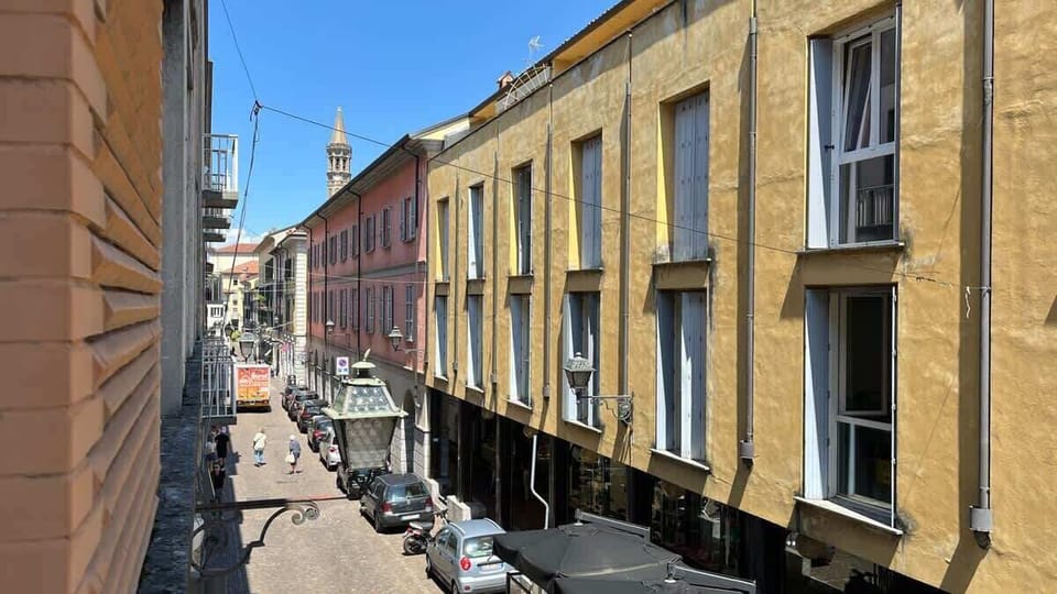View from the window of the splendid Via Fratelli Cairoli