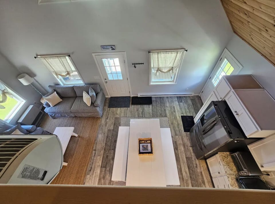 View of the cottage from the loft